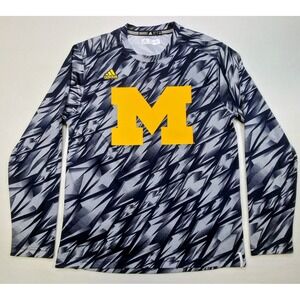 Michigan Wolverines Shirt Mens L Climacool Abstract Camo Long Sleeve Limited Use